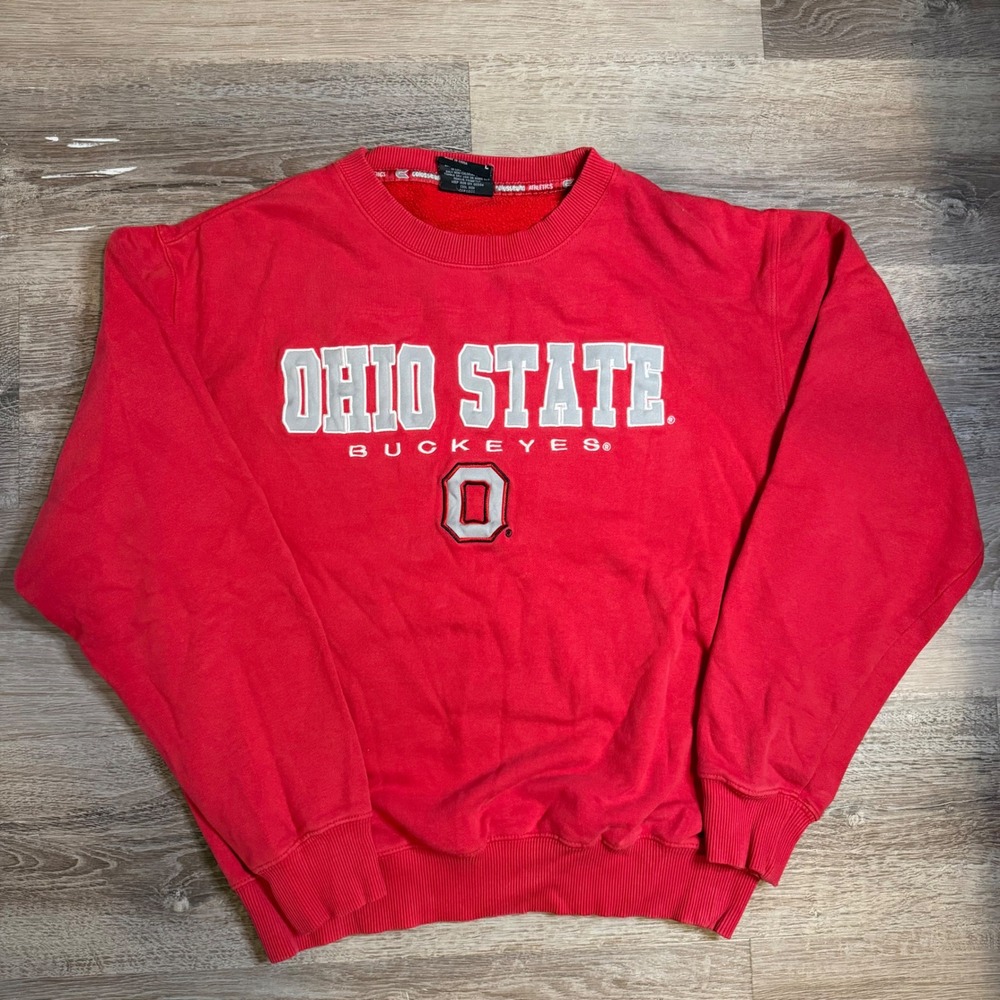 Colosseum Ohio State Buckeyes Crewneck Sweatshirt Mens Large Red NCAA Pullover